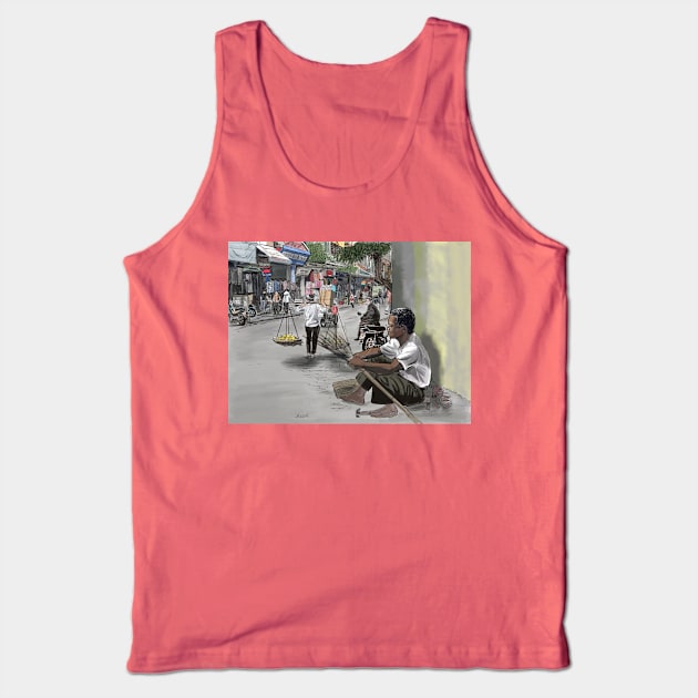 Street shops Hanoi Vietnam Tank Top by GunnerStudios